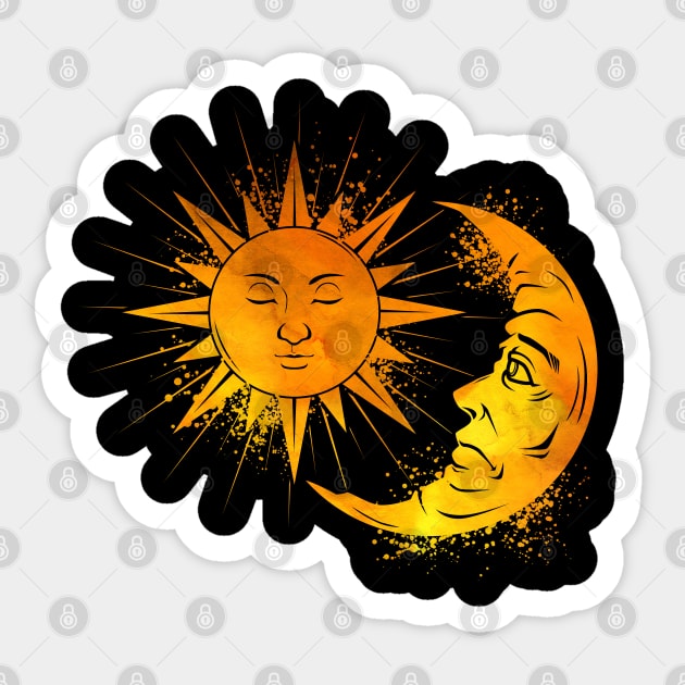 Sun and Moon - Astrology Sticker by Modern Medieval Design